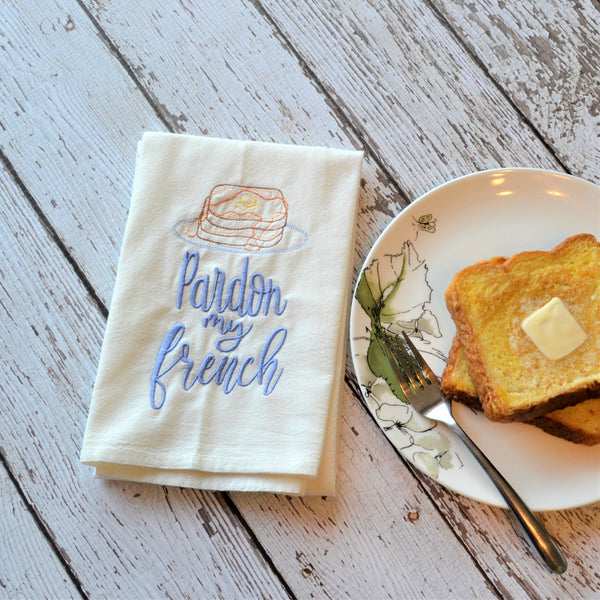 Pardon My French Tea Towel
