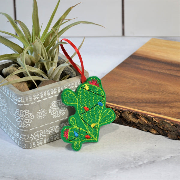 Christmas Cacti Felt Ornament