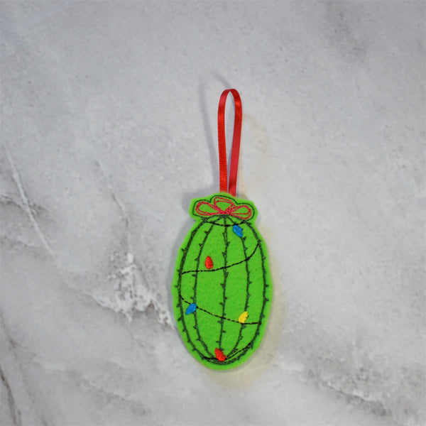 Christmas Cacti Felt Ornament