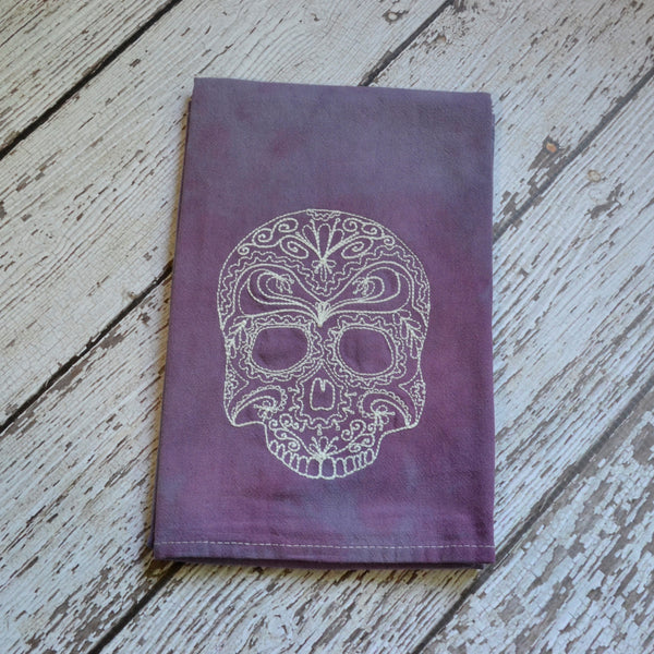 Glow in Dark Lace Skull Tea Towel