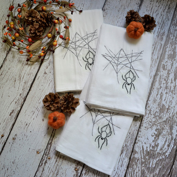 Glow in Dark Hanging Spider Tea Towel