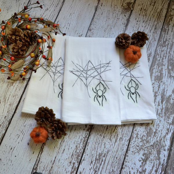 Glow in Dark Hanging Spider Tea Towel