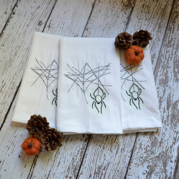 Glow in Dark Hanging Spider Tea Towel