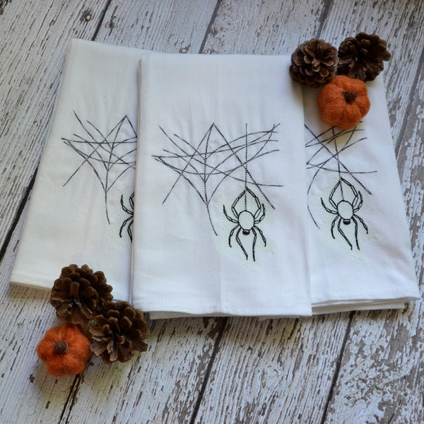 Glow in Dark Hanging Spider Tea Towel