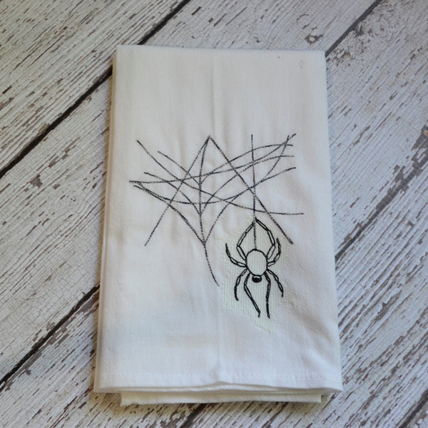 Glow in Dark Hanging Spider Tea Towel