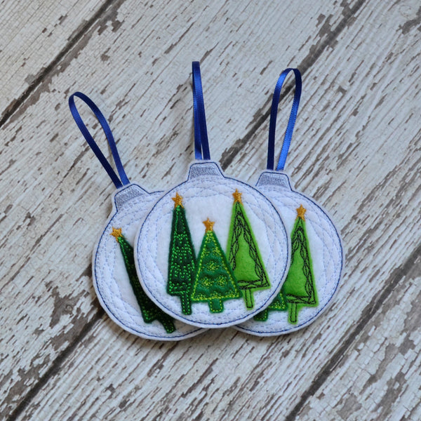 Snowglobe Felt Ornaments - Single, multi Pack