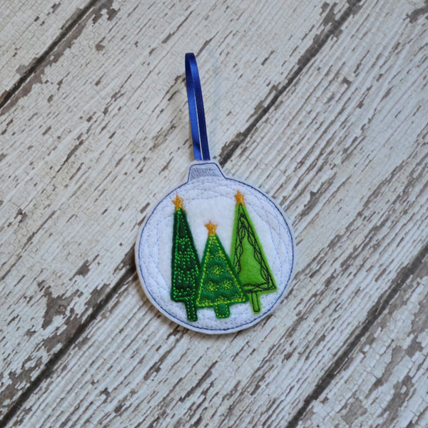 Snowglobe Felt Ornaments - Single, multi Pack