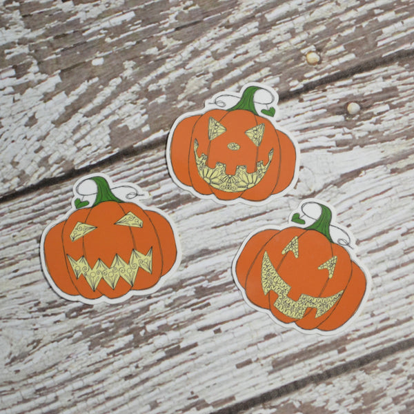 Ready to ship - 'Jack O Lantern' Vinyl Sticker - 2" x 2"