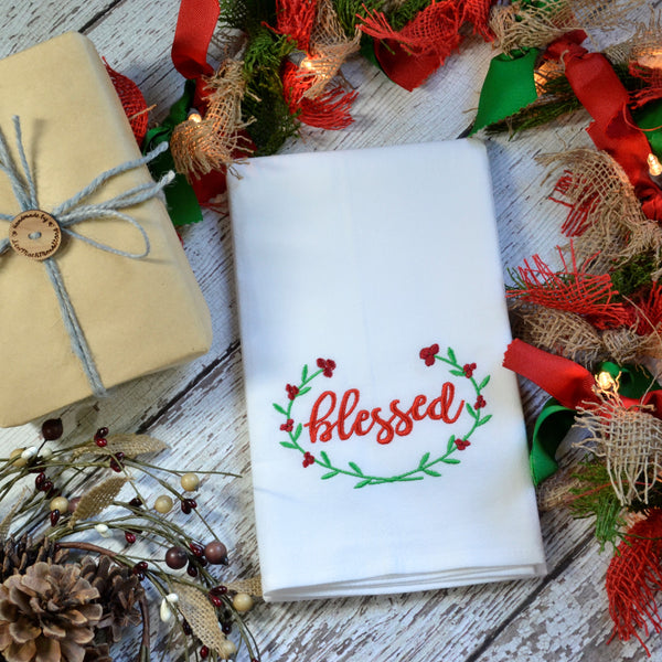 Blessed Christmas Tea Towel - Christmas