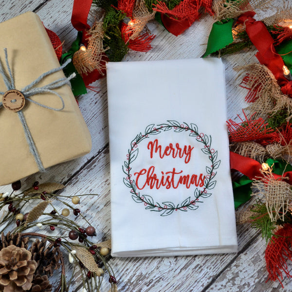 Merry Christmas Christmas Tea Towel - Christmas
