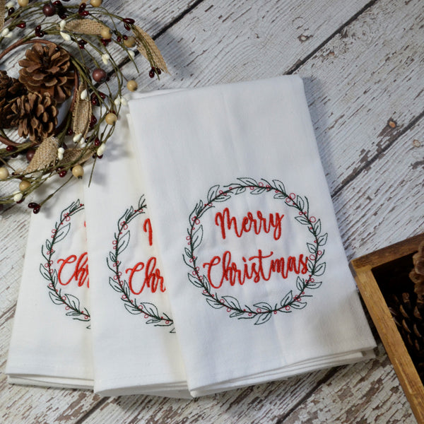 Merry Christmas Christmas Tea Towel - Christmas
