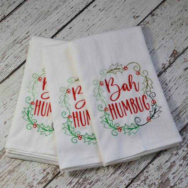 Bah Humbug Tea Towel - Christmas