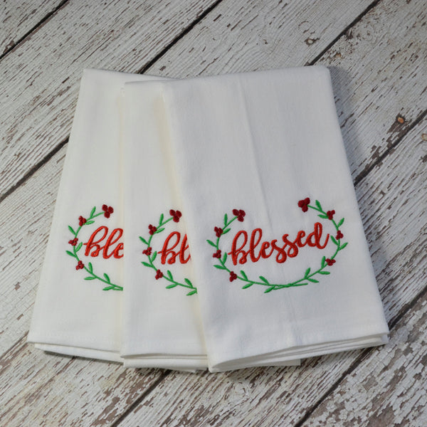 Blessed Christmas Tea Towel - Christmas