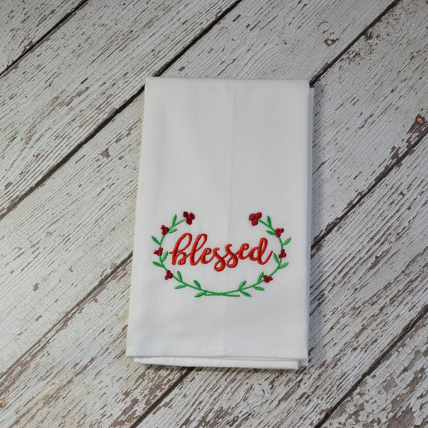 Blessed Christmas Tea Towel - Christmas