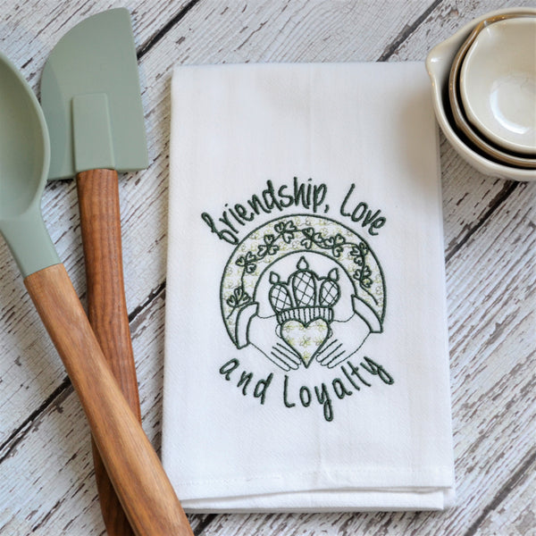 NEW! Claddagh Tea Towel