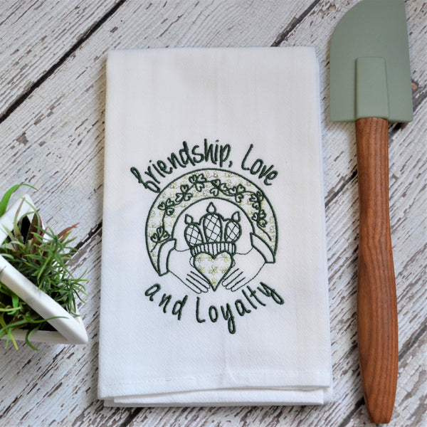 NEW! Claddagh Tea Towel