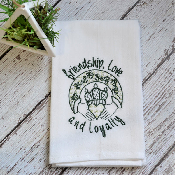 NEW! Claddagh Tea Towel