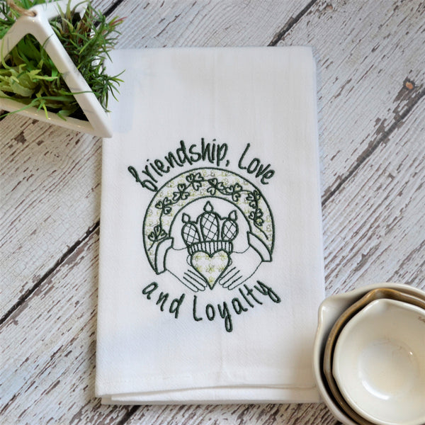 NEW! Claddagh Tea Towel