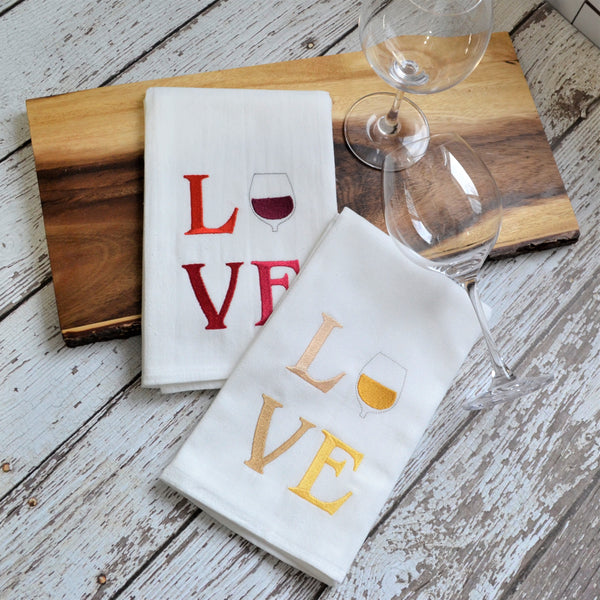 LOVE Wine Kitchen Towel