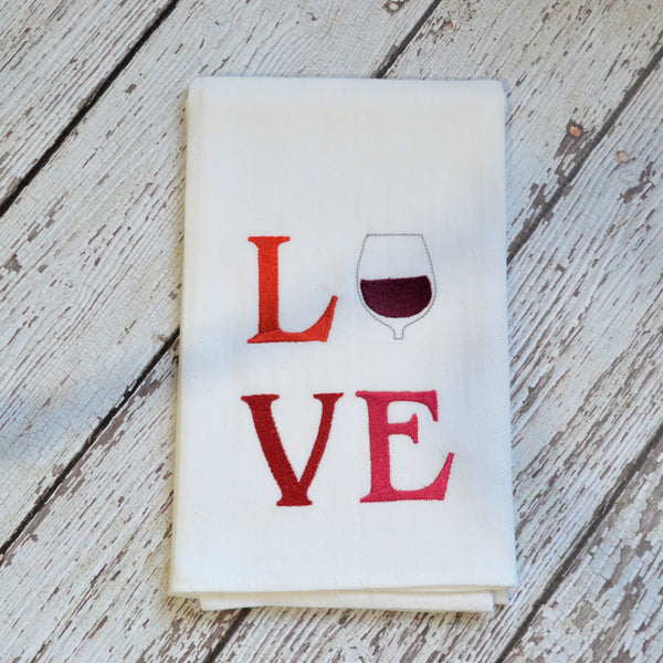 LOVE Wine Kitchen Towel