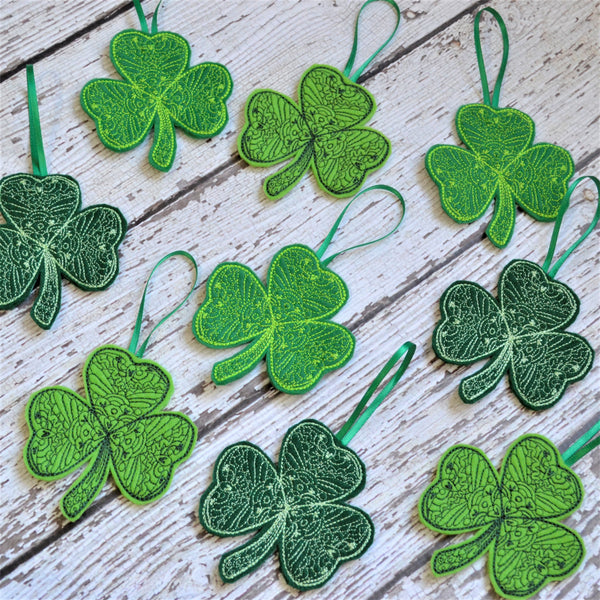 NEW! Lace Shamrock Felt Ornament