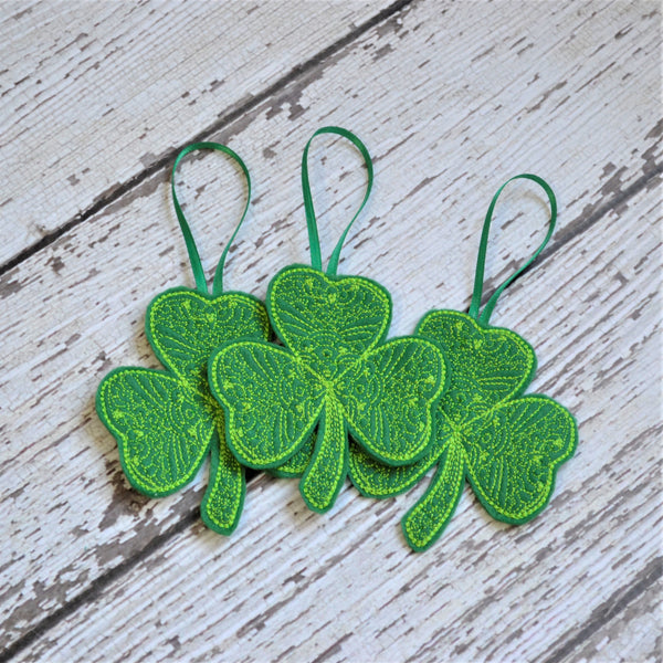 NEW! Lace Shamrock Felt Ornament