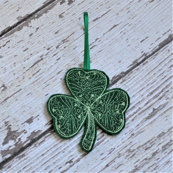 NEW! Lace Shamrock Felt Ornament