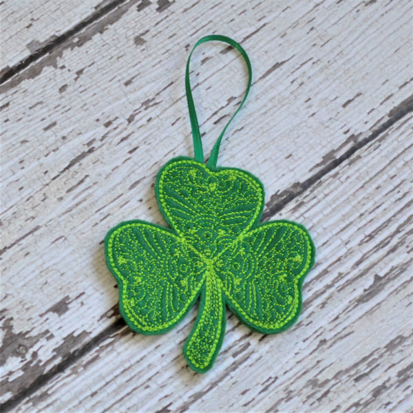 NEW! Lace Shamrock Felt Ornament