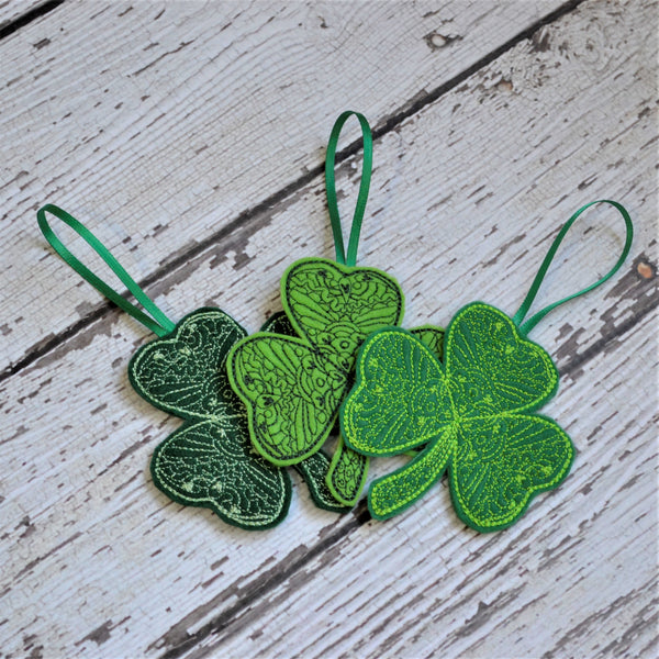 NEW! Lace Shamrock Felt Ornament