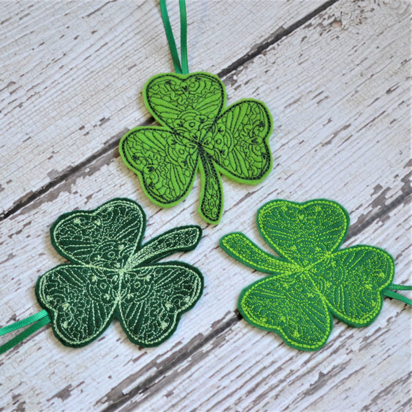 NEW! Lace Shamrock Felt Ornament