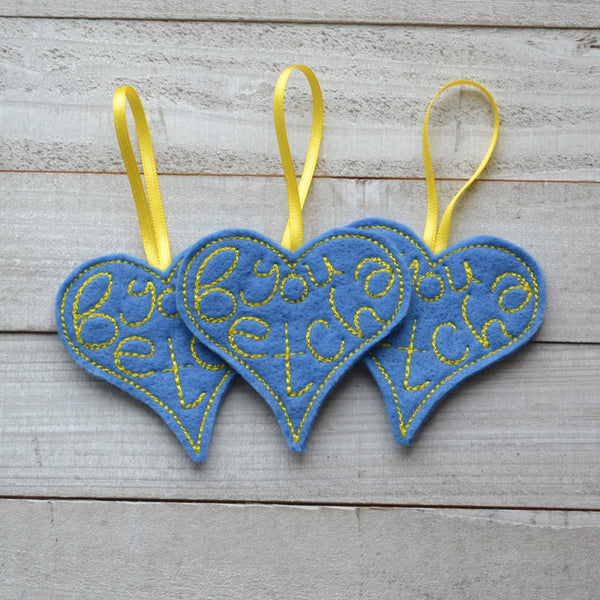 Uff Da or You Betcha Heart Felt Ornament