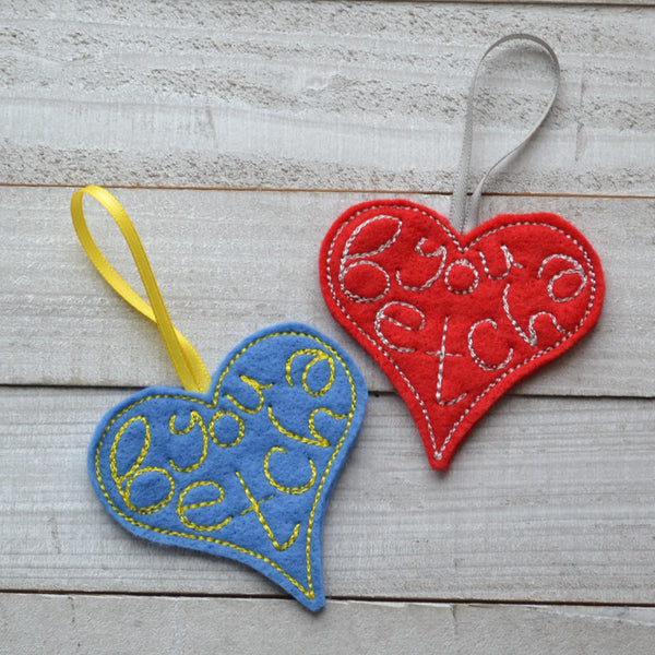 Uff Da or You Betcha Heart Felt Ornament