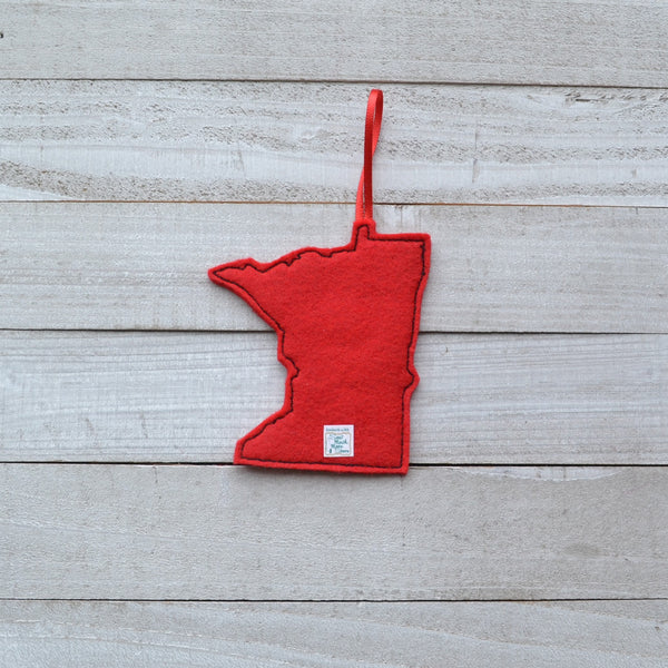 State Plaid Felt Ornament