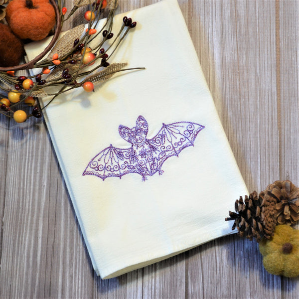 Lace Bats Tea Towel