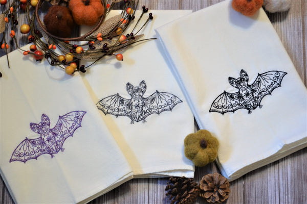 Lace Bats Tea Towel
