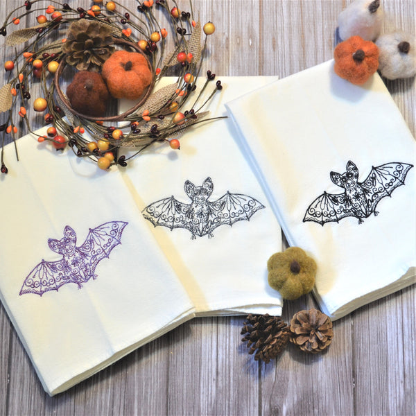 Lace Bats Tea Towel