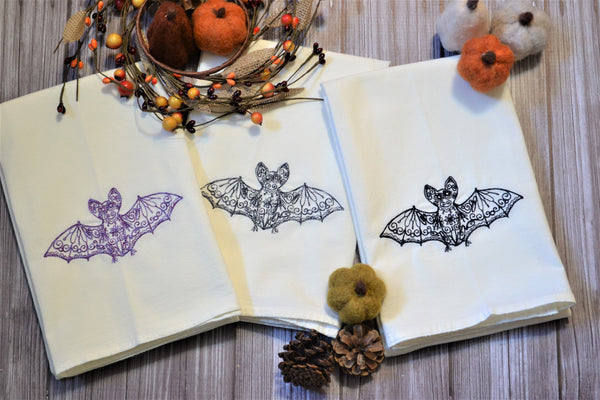 Lace Bats Tea Towel