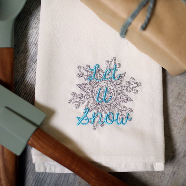 Let it Snow Tea Towel - Christmas