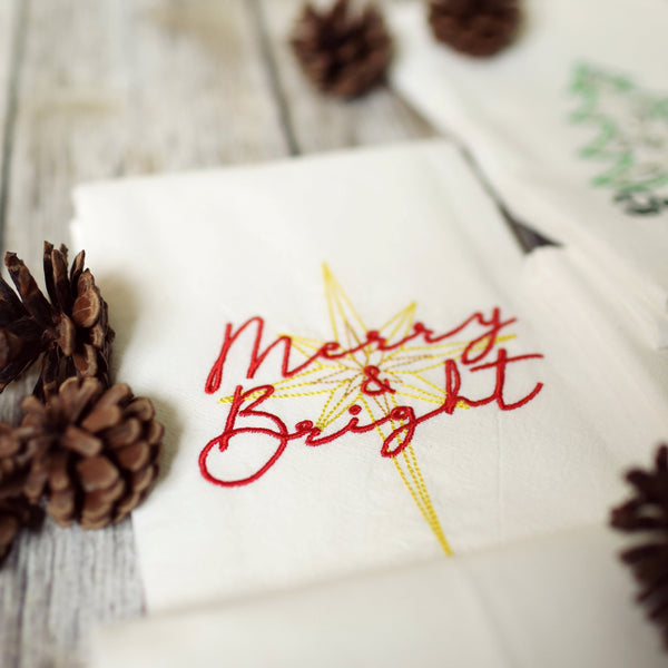 Merry & Bright Tea Towel - Christmas