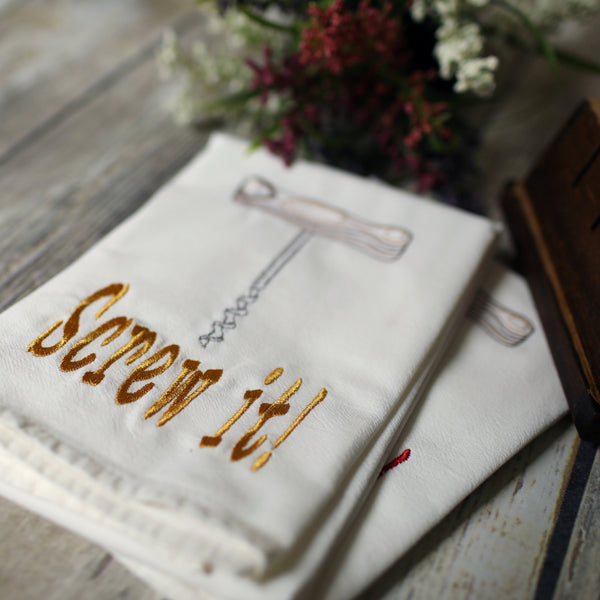 Screw It Tea Towel - Funny Wine Gift