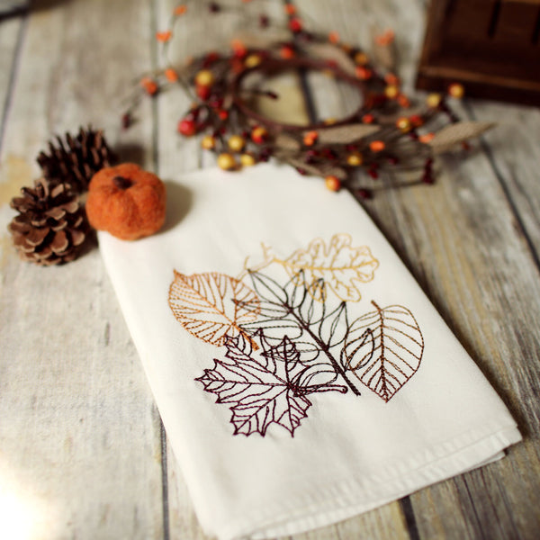 Autumn Leaves Tea Towel