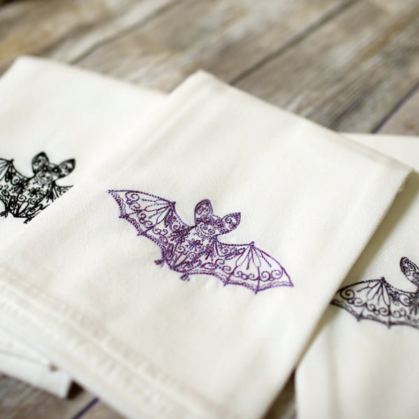 Lace Bats Tea Towel