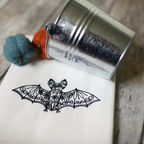 Lace Bats Tea Towel