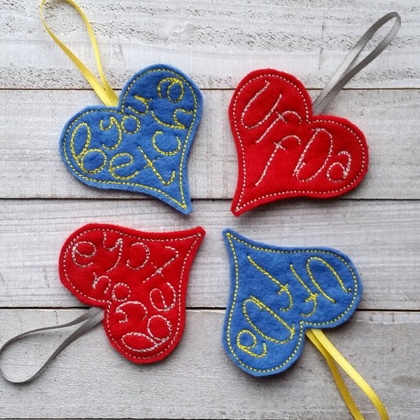 Uff Da or You Betcha Heart Felt Ornament