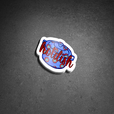 Ready to ship - 'Hotdish' Vinyl Sticker - 2" x 3"