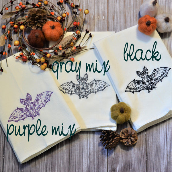 Lace Bats Tea Towel
