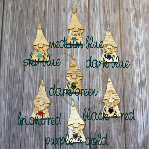 Birch Bark Gnome Ornament