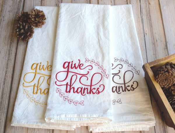 Give Thanks Tea Towel