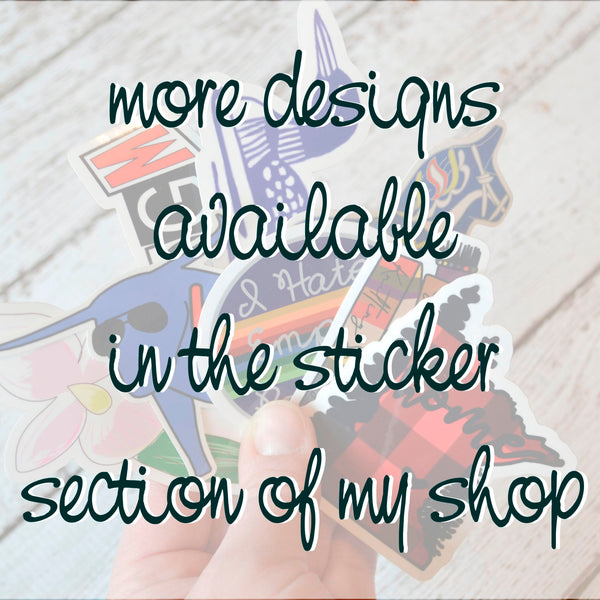 Ready to ship - 'MN Plaid' Vinyl Sticker - 2.7" x 2.4"