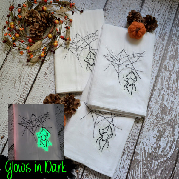 Glow in Dark Hanging Spider Tea Towel
